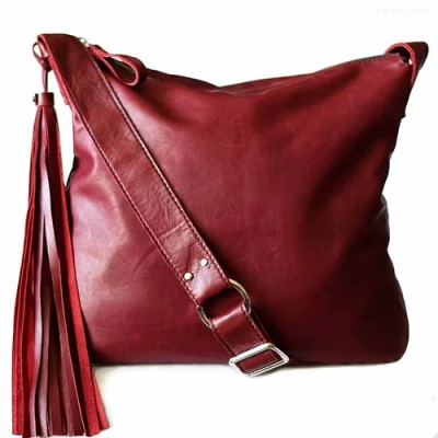 Soho. Wine leather crossbody bag