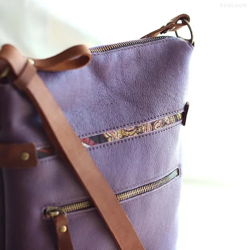 Somerset. Purple leather crossbody bag